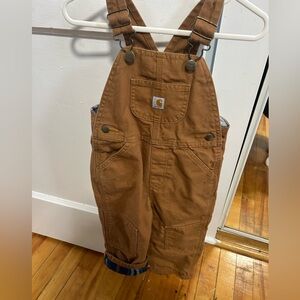 Carhartt Kids Overalls in Classic Tan (with flannel lined)